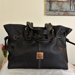 Dooney & Bourke Black Pebble Leather Tote
